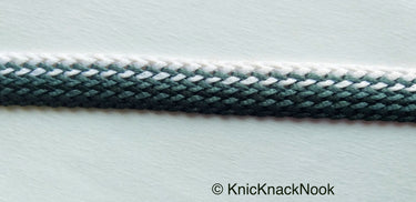 Black, White And Grey Thread Lace Trim, Basket Weave